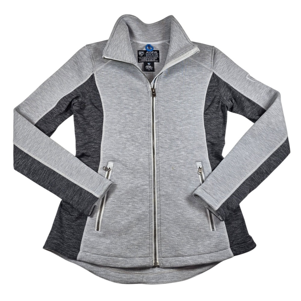 KUHL Projekt Kestrel Full Zip Jacket Gray Hiking Outdoor Stretch- Women's Size S